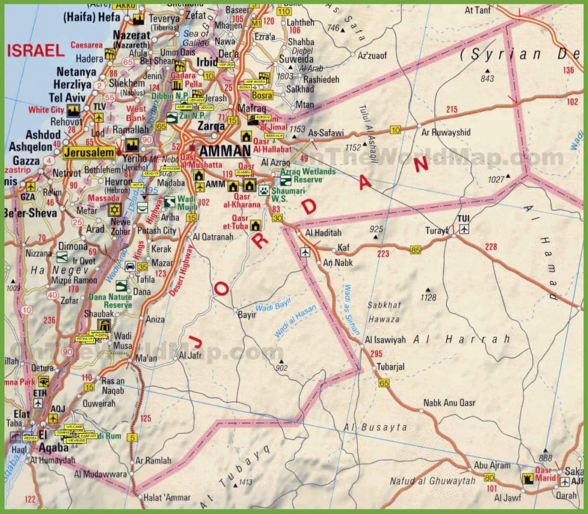 карта Іарданіі дарозе