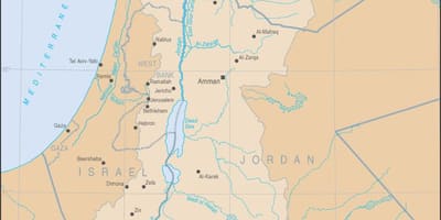 Карта ракі Ярдан на свет
